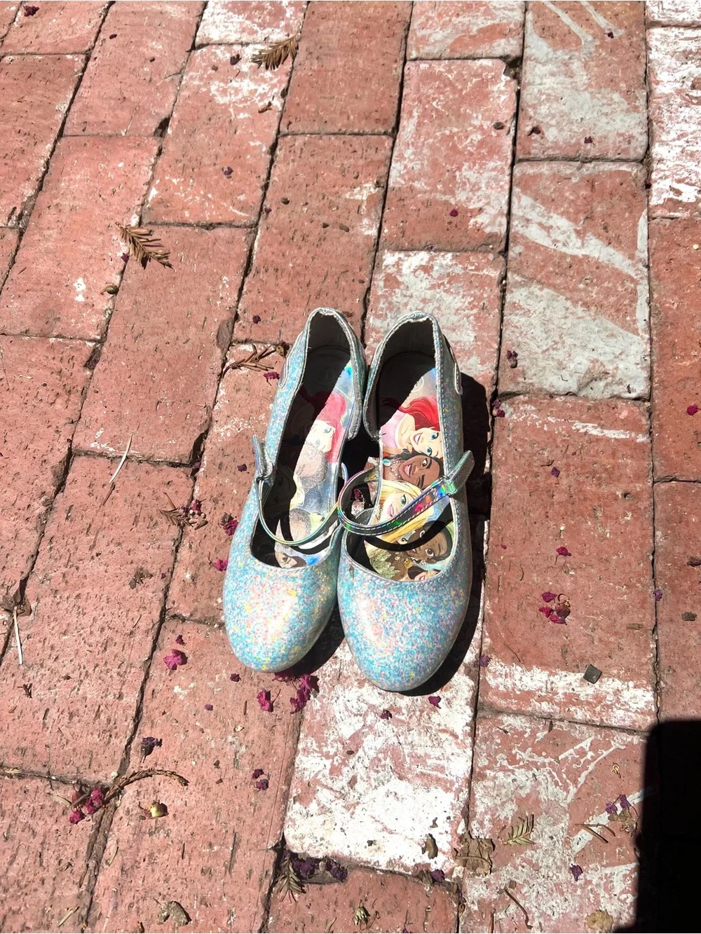 Disney Girls Sparkle Mary Jane Shoes - Multicolor Glitter